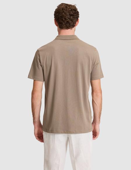 Koyu Vizon Regular Fit %100 Pamuk Düğmeli Polo Yaka Tişört - 50310158014