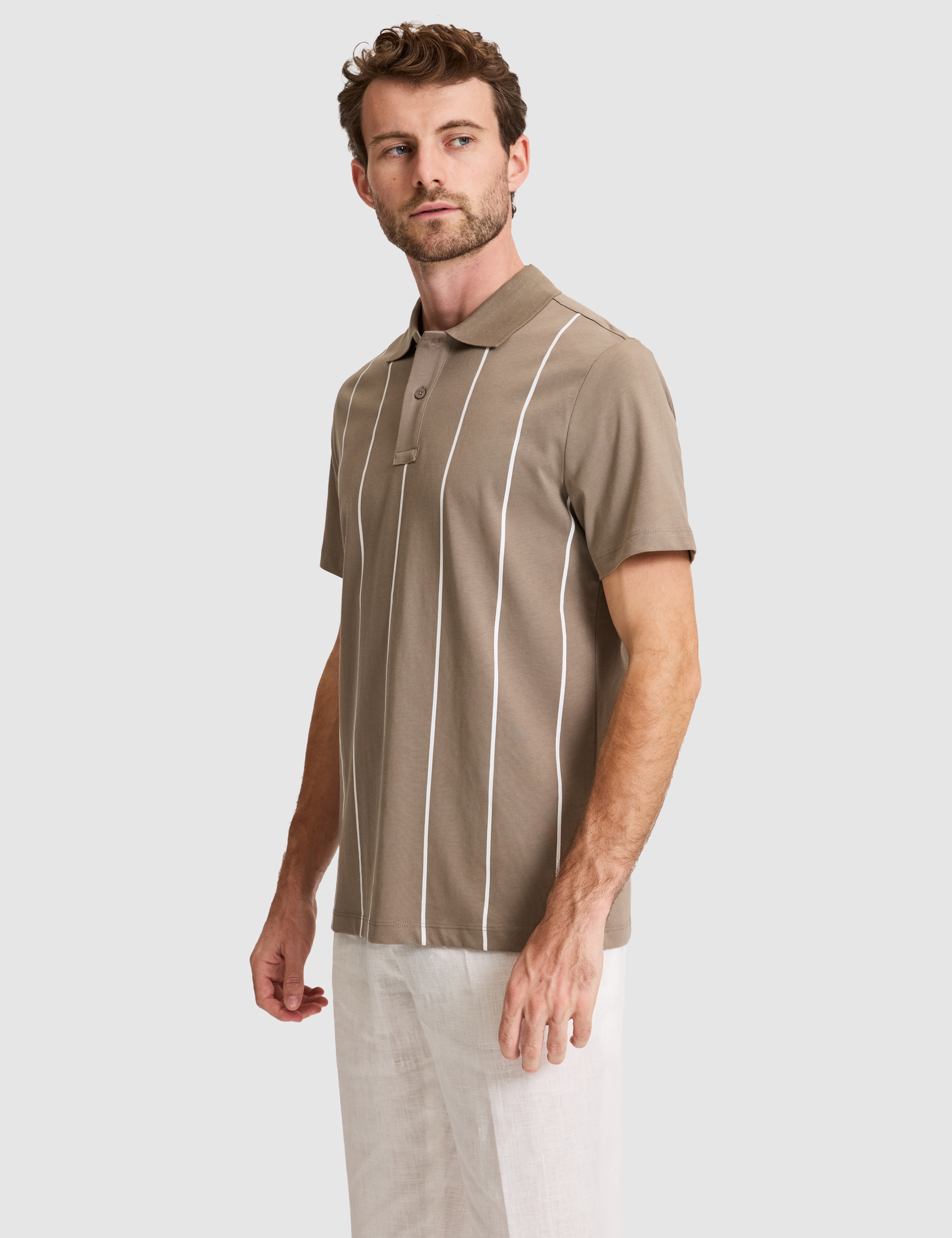 Koyu Vizon Regular Fit Polo Yaka Tişört - Image 3