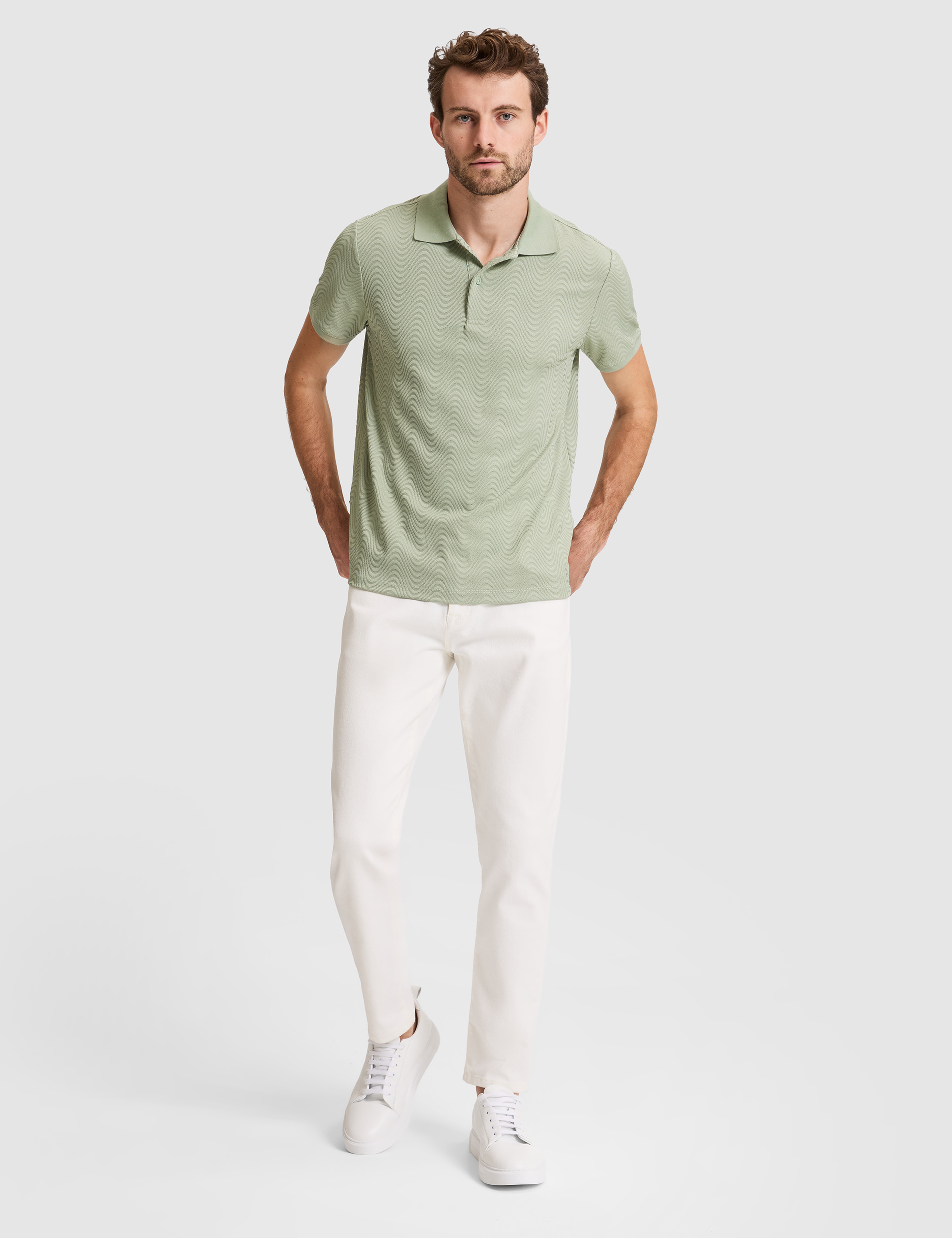 Çağla Slim Fit Polo Yaka Tişört - Image 4