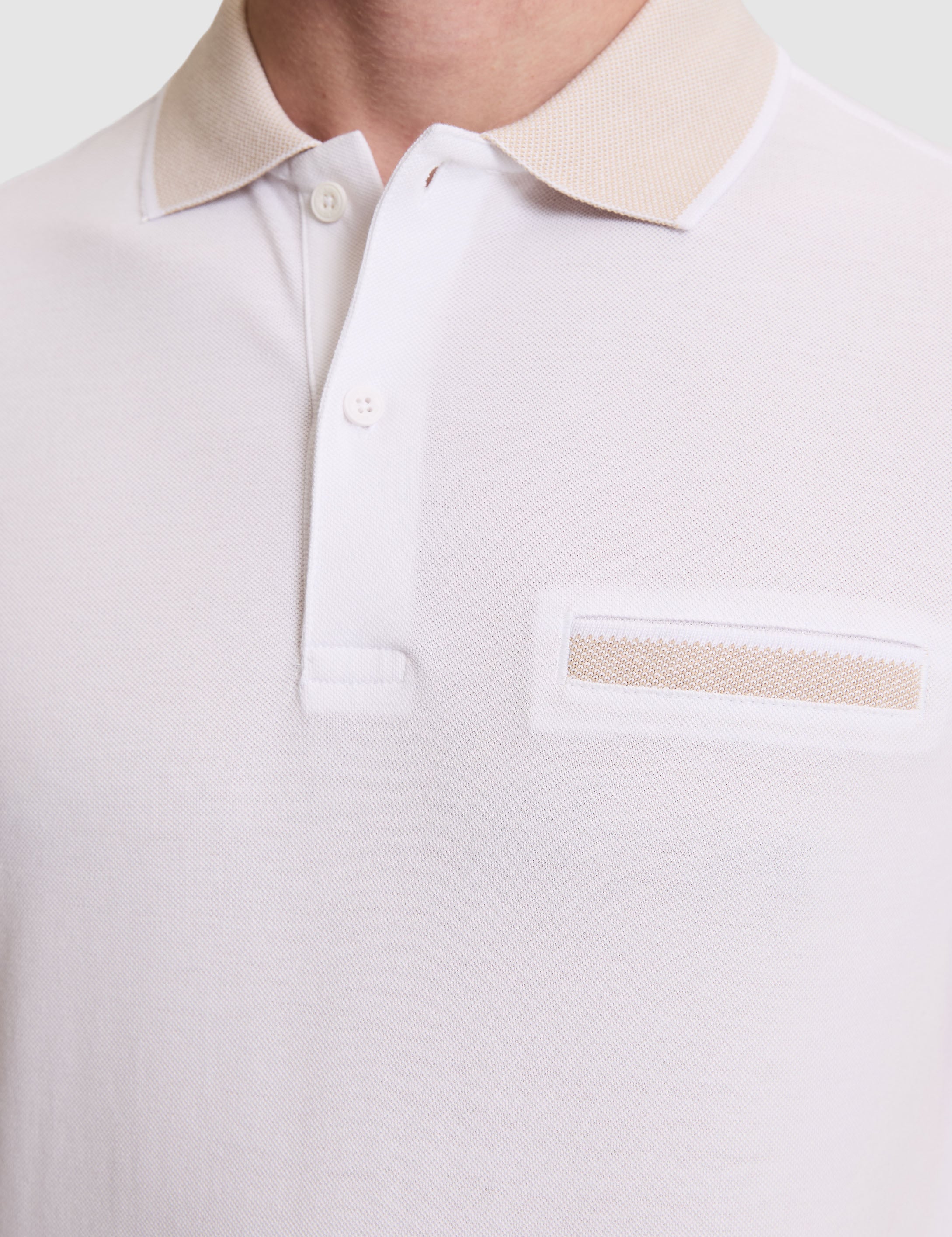 Beyaz Slim Fit %100 Pamuk Düğmeli Polo Yaka Tişört - 50307562011