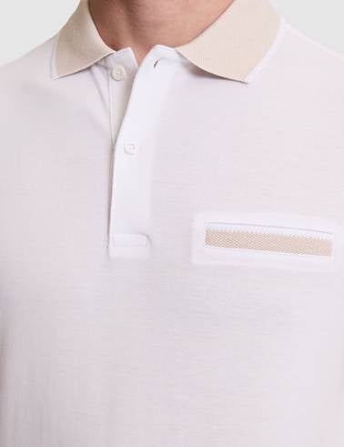 Beyaz Slim Fit %100 Pamuk Düğmeli Polo Yaka Tişört
