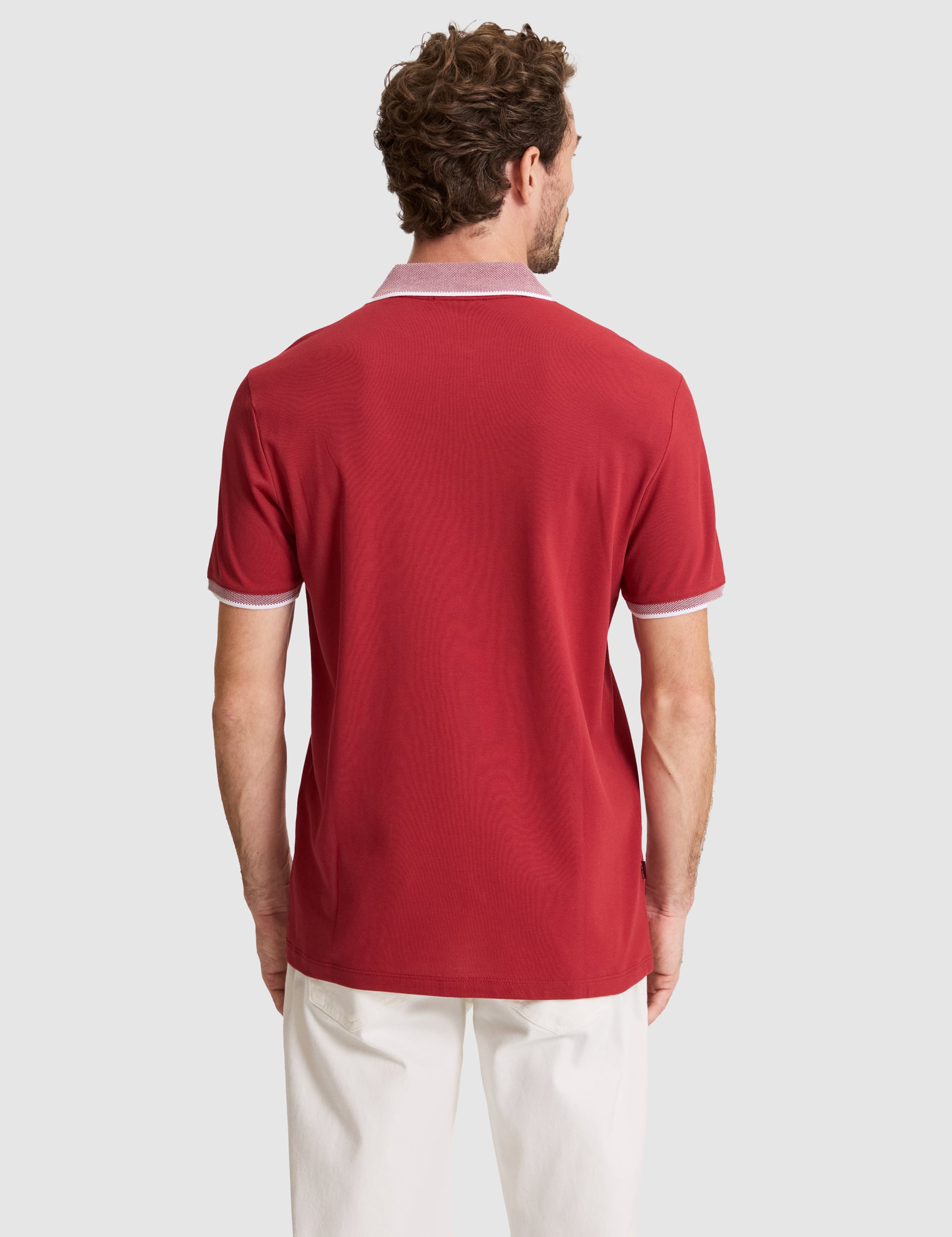 Nar Çiçeği Slim Fit %100 Pamuk Düğmeli Polo Yaka Tişört - 50307562033