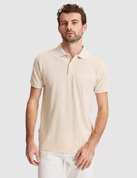 Bej Slim Fit %100 Pamuk Düğmeli Polo Yaka Tişört - 50307562025