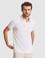 Beyaz Slim Fit %100 Pamuk Düğmeli Polo Yaka Tişört