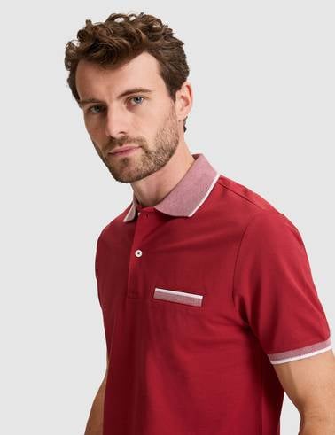Nar Çiçeği Slim Fit %100 Pamuk Düğmeli Polo Yaka Tişört