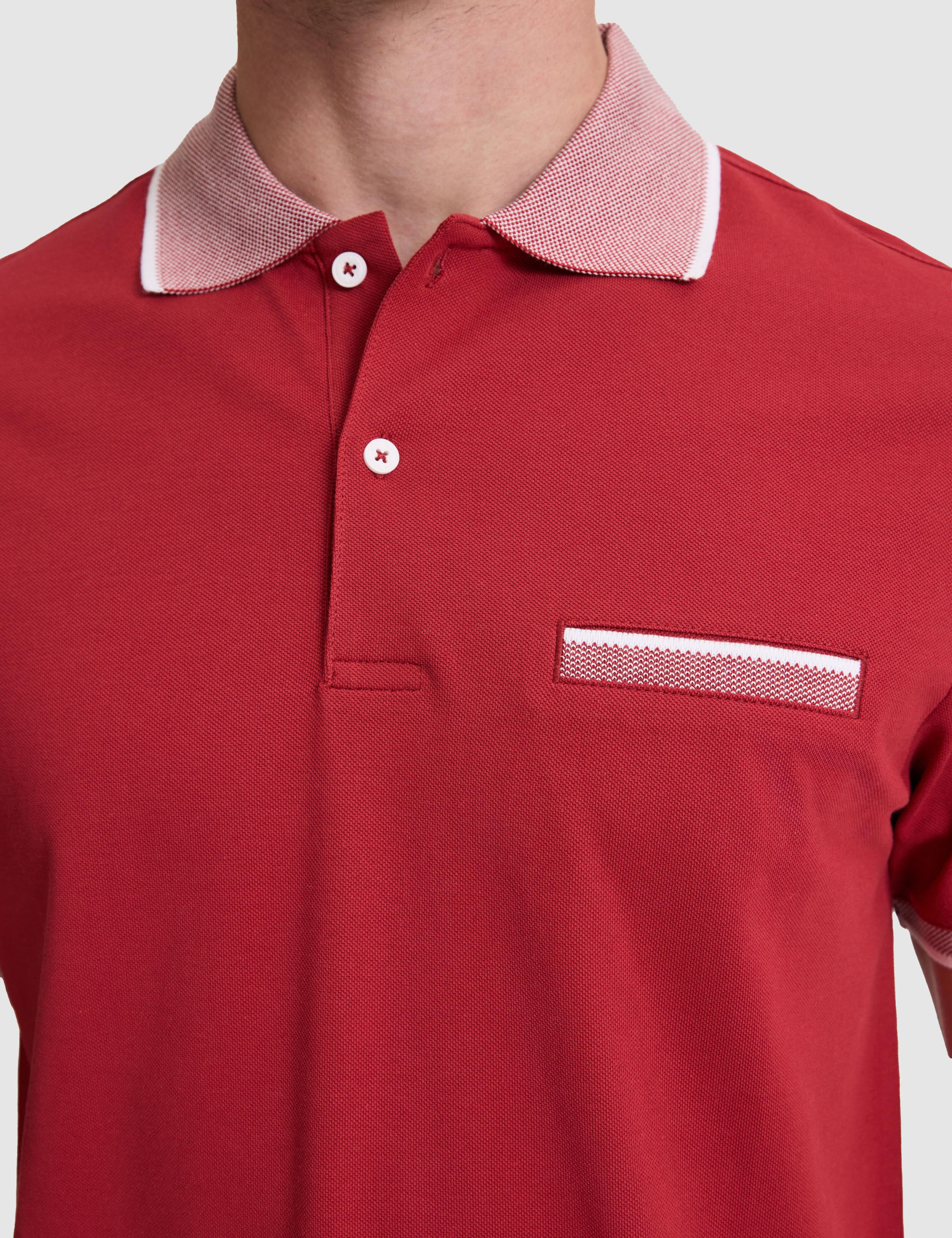 Nar Çiçeği Slim Fit %100 Pamuk Düğmeli Polo Yaka Tişört