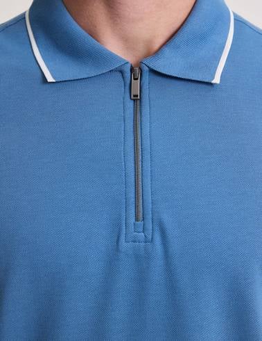 Koyu Mavi Slim Fit Polo Yaka Tişört