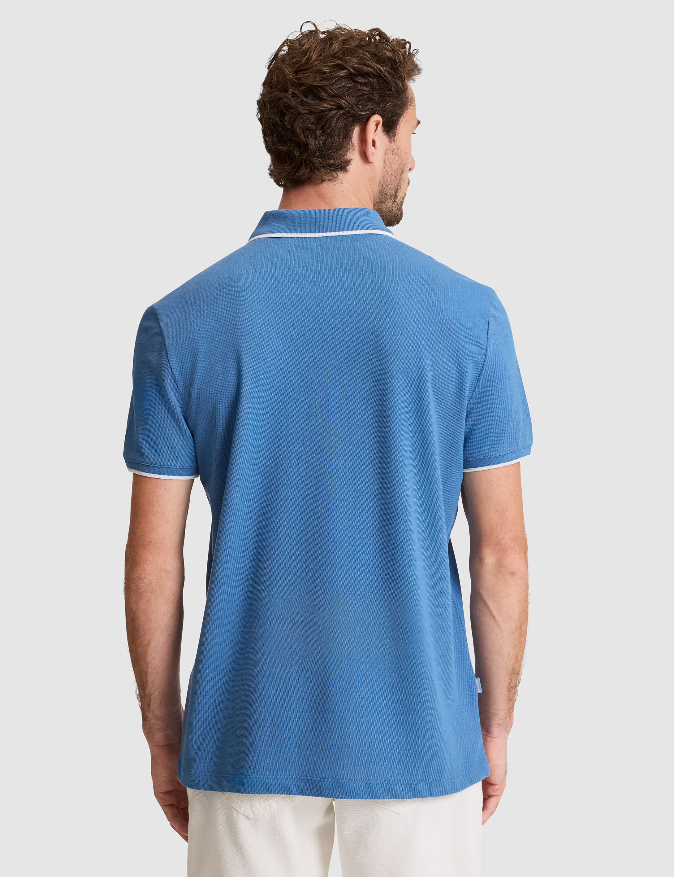 Koyu Mavi Slim Fit %100 Pamuk Fermuarlı Polo Yaka Tişört - 50307516043