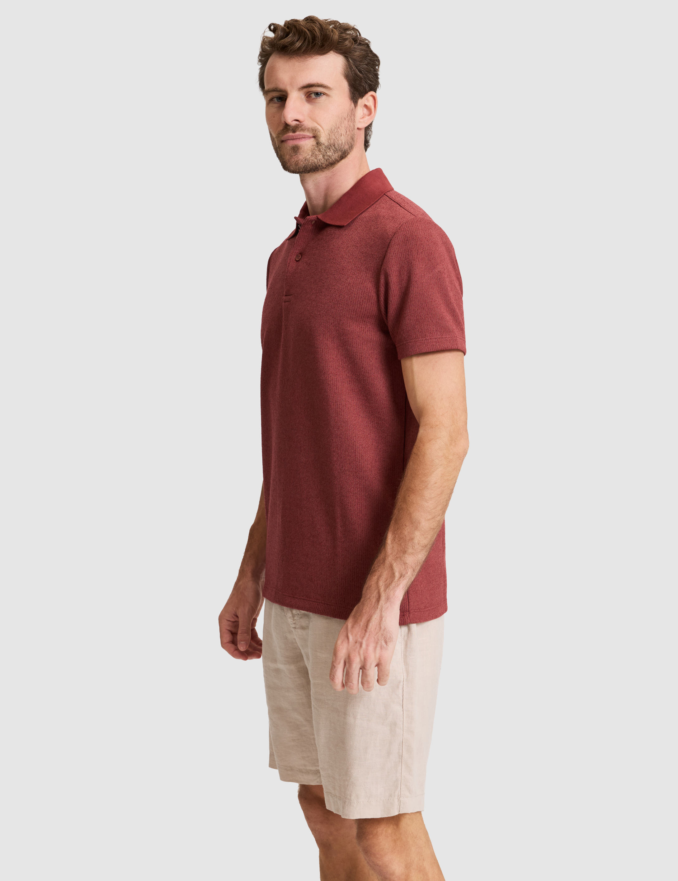 Nar Slim Fit Örme Dokulu Düğmeli Polo Yaka Tişört - 50310171062