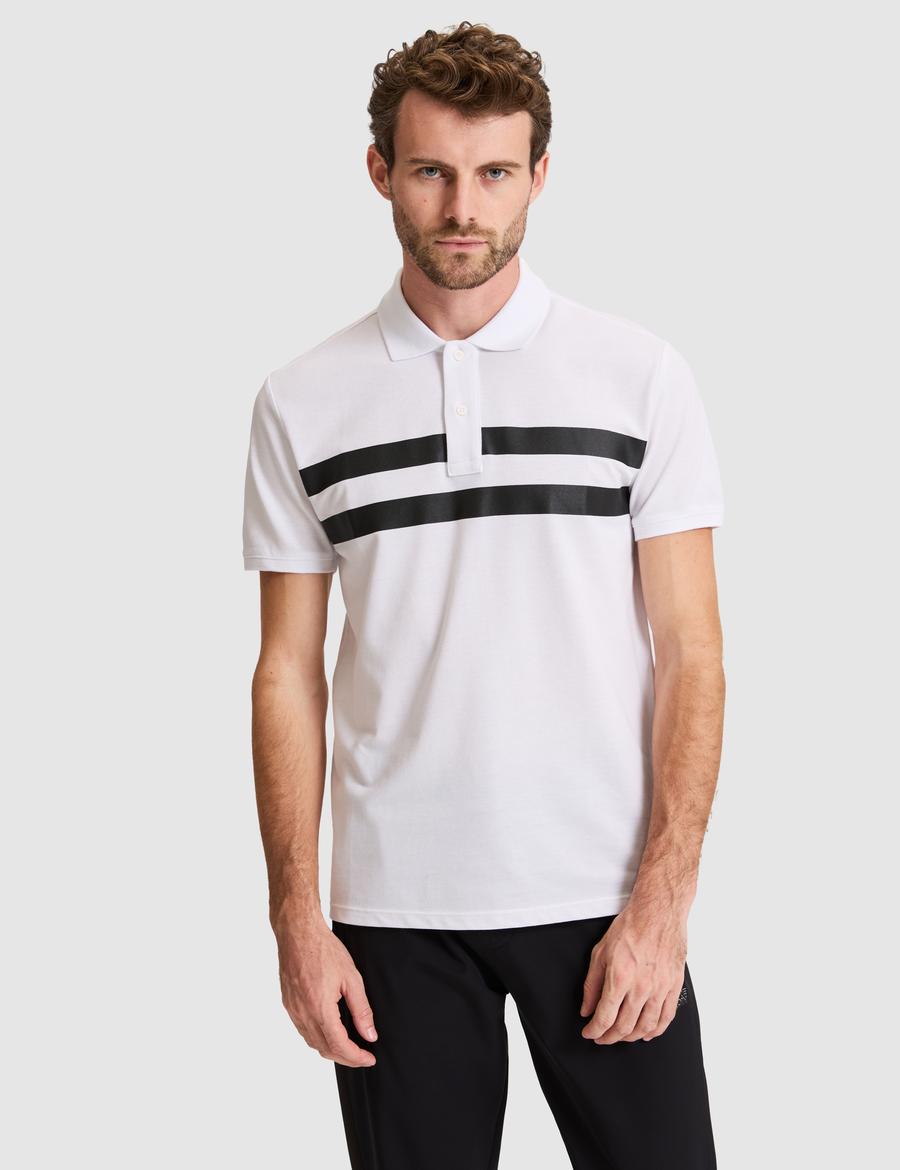 Beyaz Slim Fit %100 Pamuk Düğmeli Polo Yaka Tişört