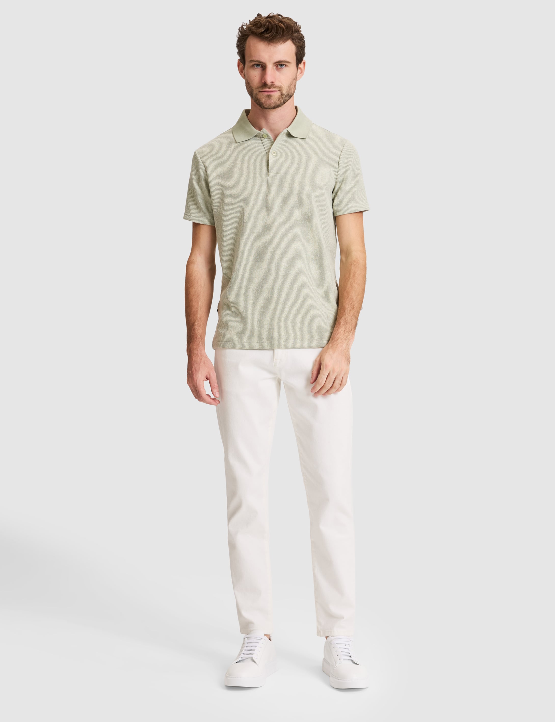 Haki Slim Fit Örme Dokulu Düğmeli Polo Yaka Tişört - 50310171010