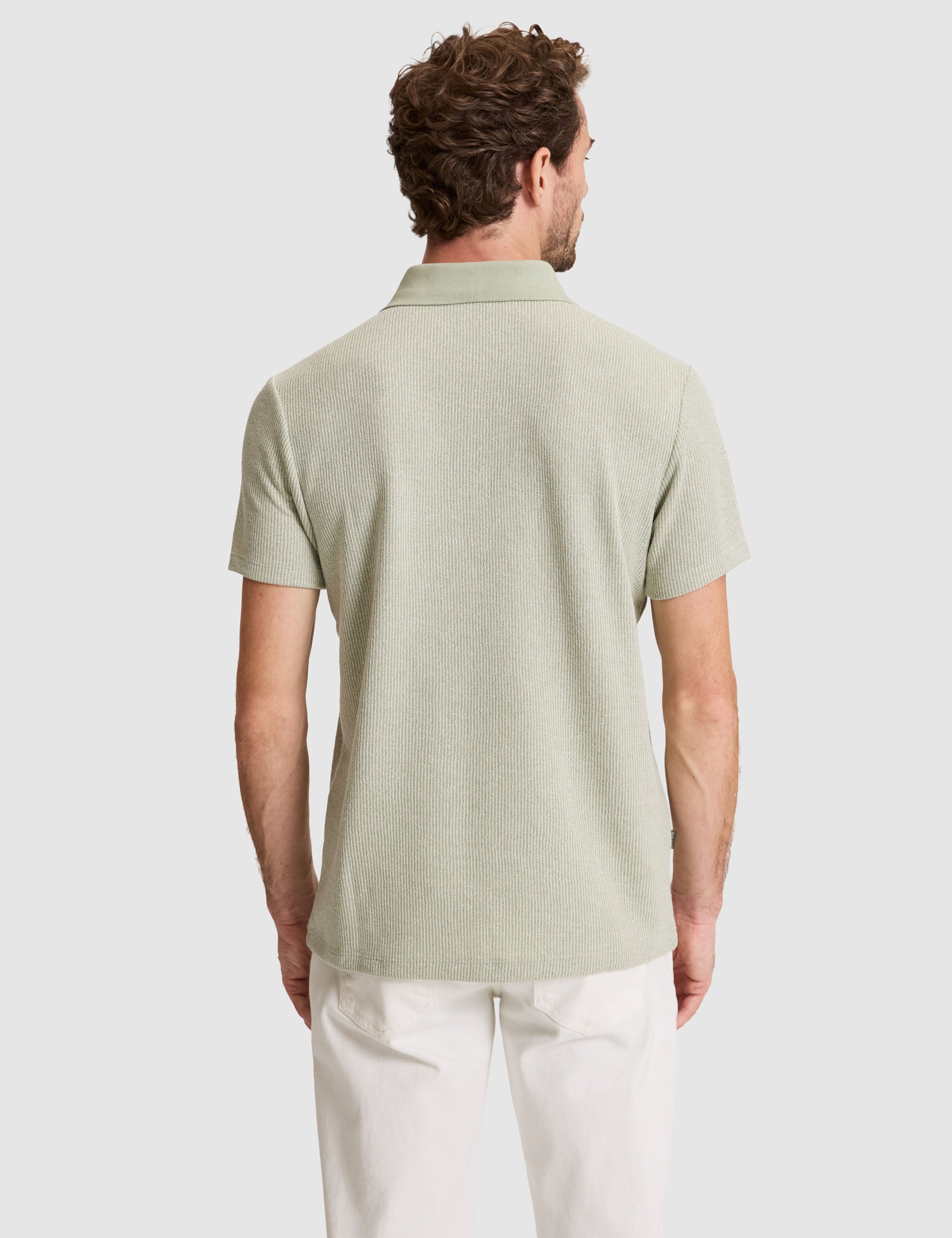 Haki Slim Fit Örme Dokulu Düğmeli Polo Yaka Tişört - 50310171010