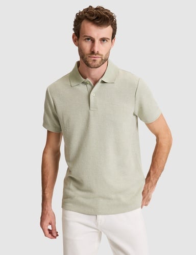 Haki Slim Fit Örme Dokulu Düğmeli Polo Yaka Tişört