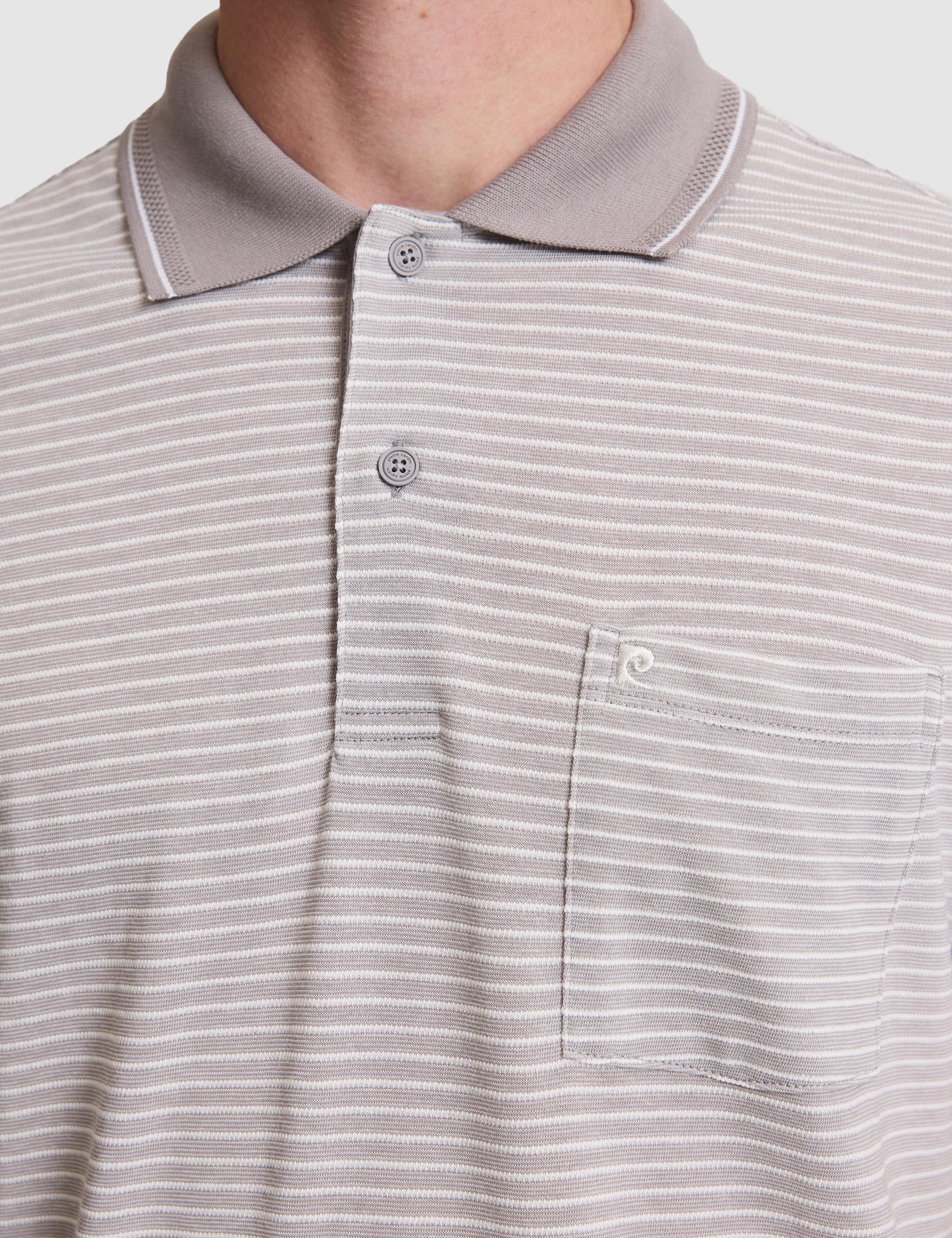 Gri Regular Fit Düğmeli Polo Yaka Tişört