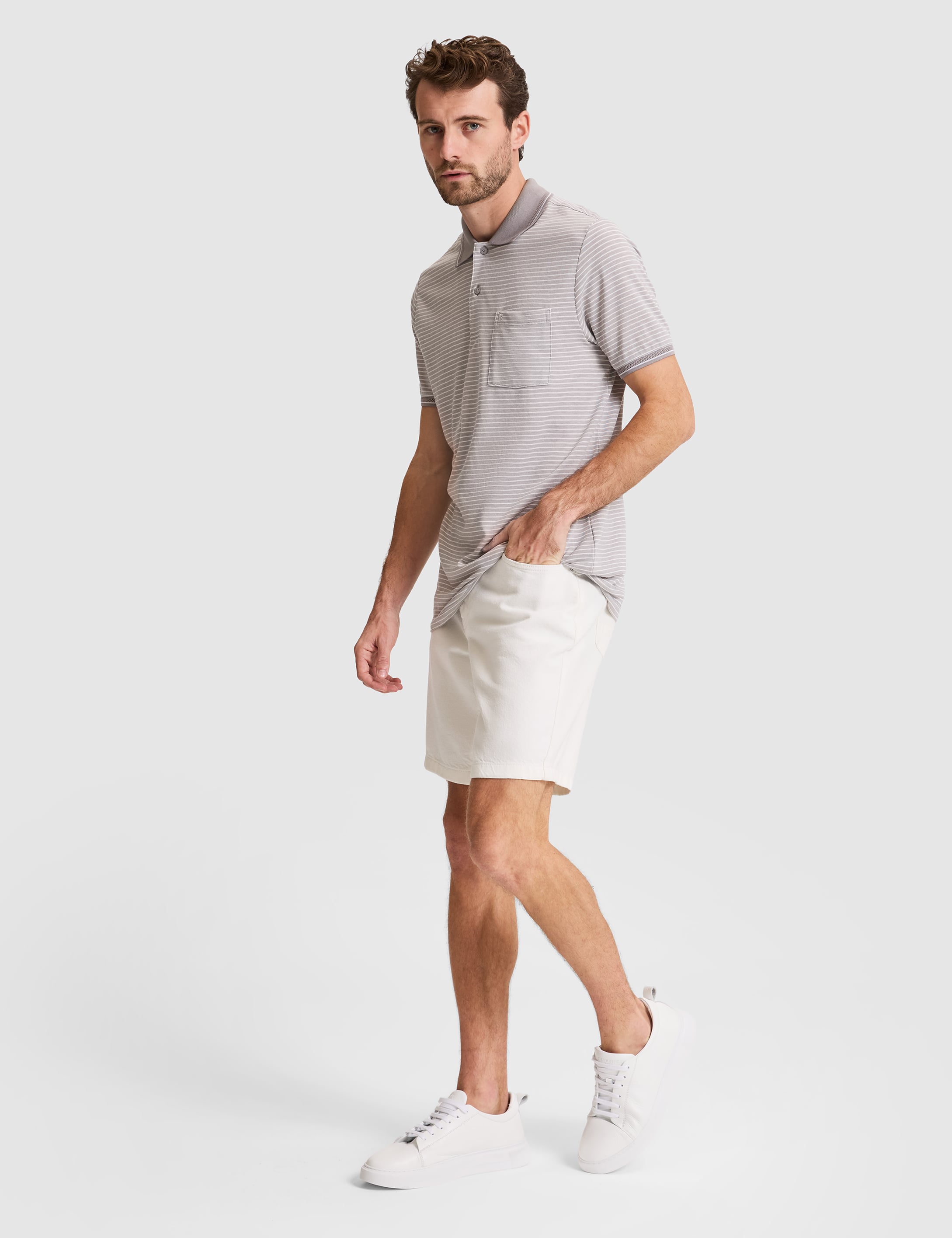 Gri Regular Fit Düğmeli Polo Yaka Tişört - 50307848019