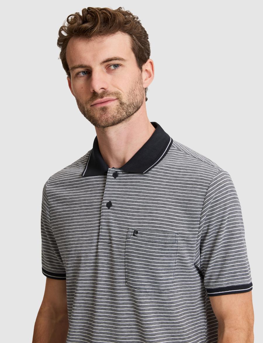 Siyah Regular Fit Düğmeli Polo Yaka Tişört