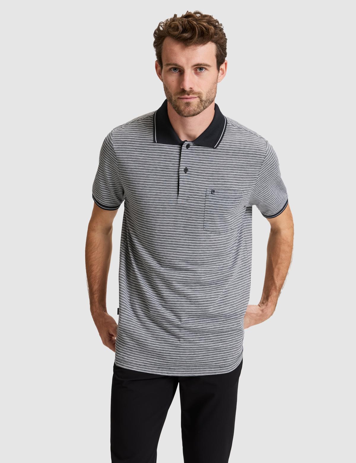 Siyah Regular Fit Düğmeli Polo Yaka Tişört