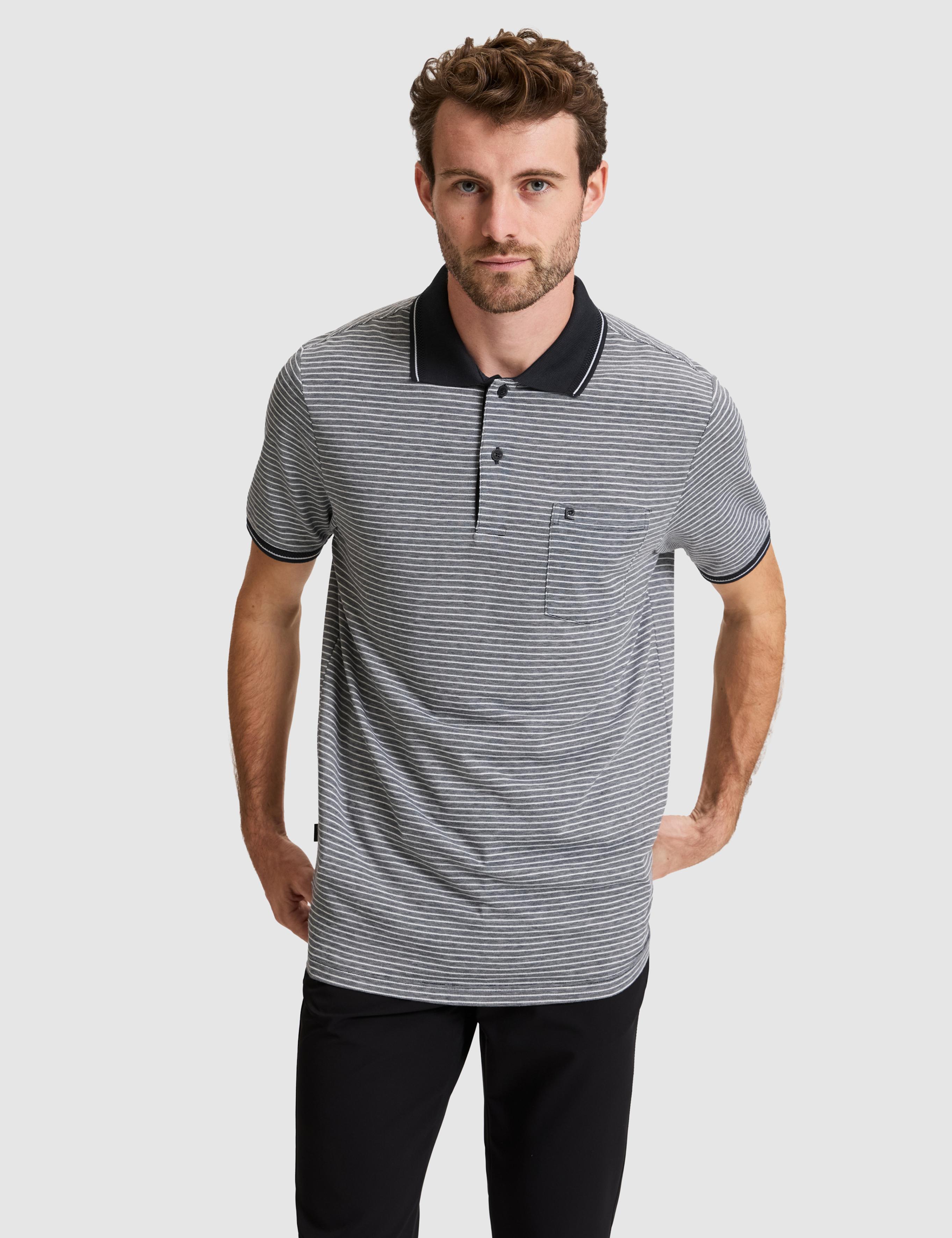 Siyah Regular Fit Düğmeli Polo Yaka Tişört