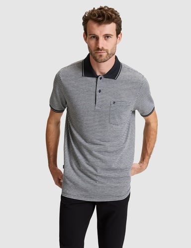 Siyah Regular Fit Düğmeli Polo Yaka Tişört