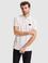 Beyaz Slim Fit Örme Dokulu Düğmeli Polo Yaka Tişört