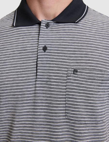 Siyah Regular Fit Düğmeli Polo Yaka Tişört - 50307848010