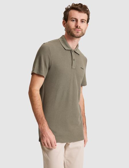 Haki Slim Fit Örme Dokulu Düğmeli Polo Yaka Tişört - 50309946019