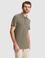 Haki Slim Fit Örme Dokulu Düğmeli Polo Yaka Tişört