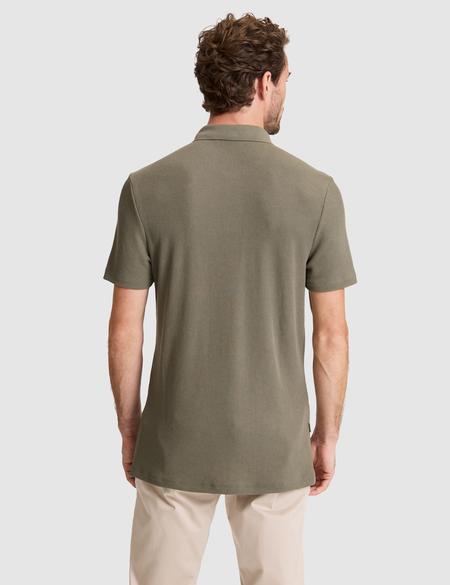 Haki Slim Fit Örme Dokulu Düğmeli Polo Yaka Tişört - 50309946019