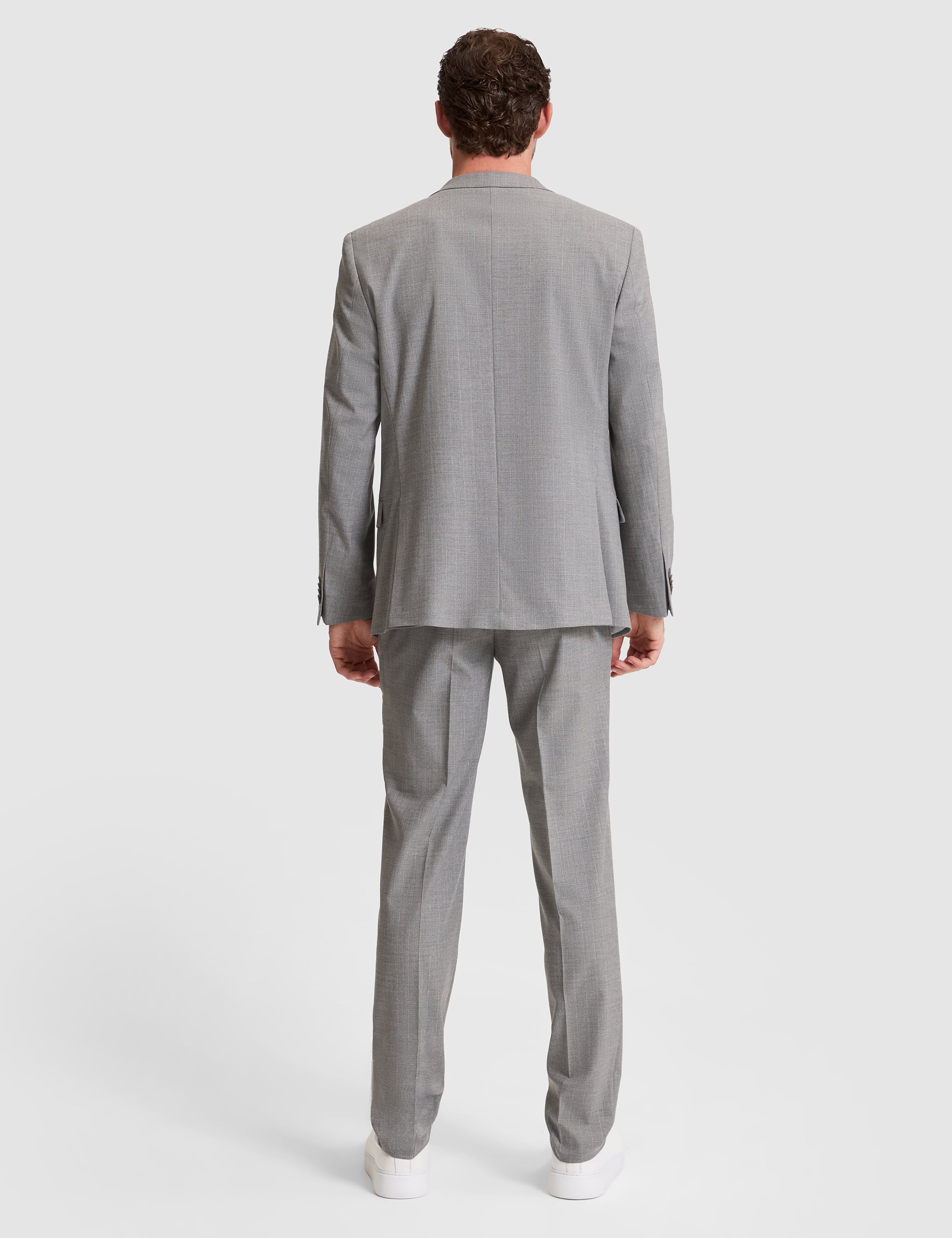 Füme Extra Slim Fit Kırlangıç Yaka Çizgili Takım Elbise - 50325234005