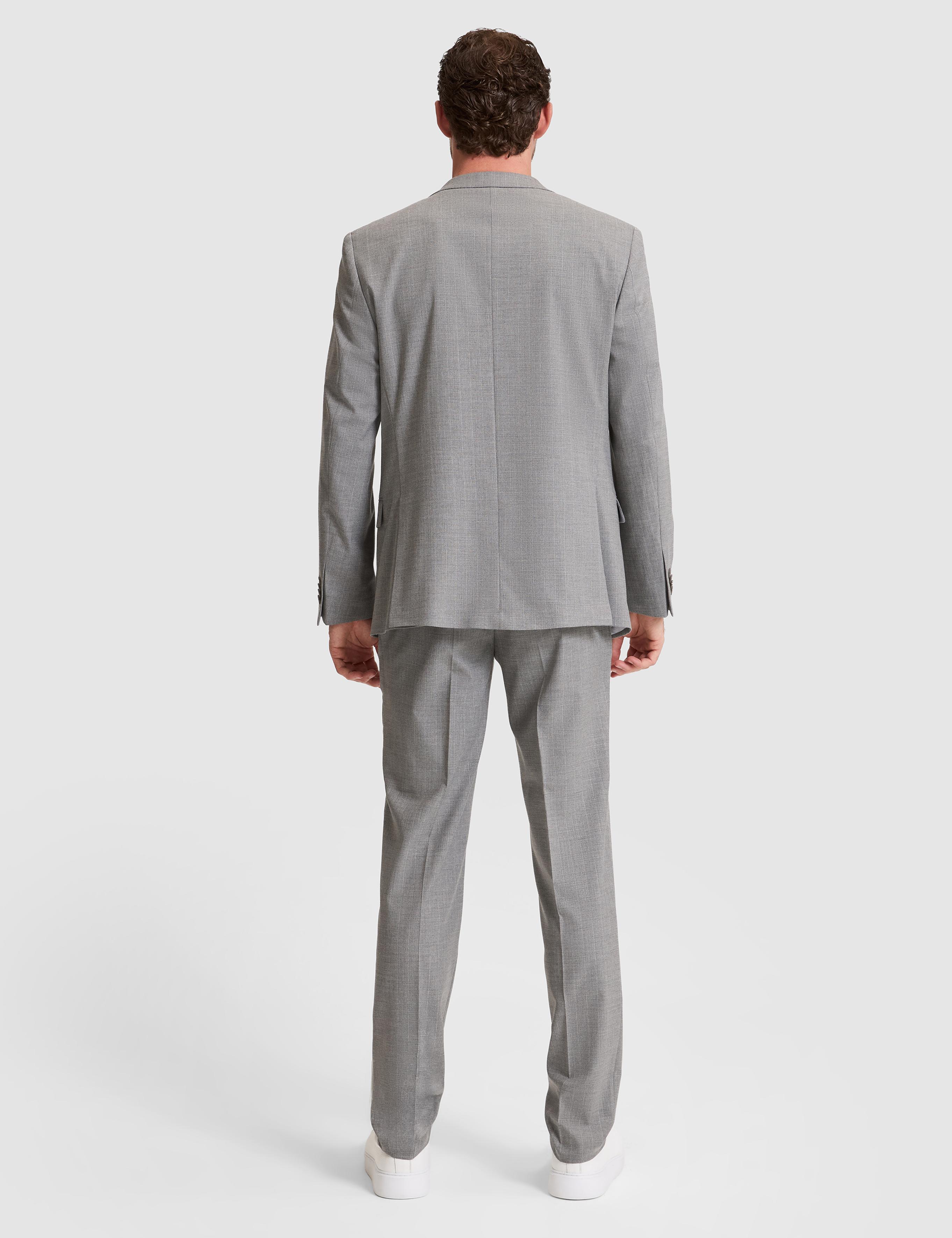 Füme Extra Slim Fit Kırlangıç Yaka Çizgili Takım Elbise