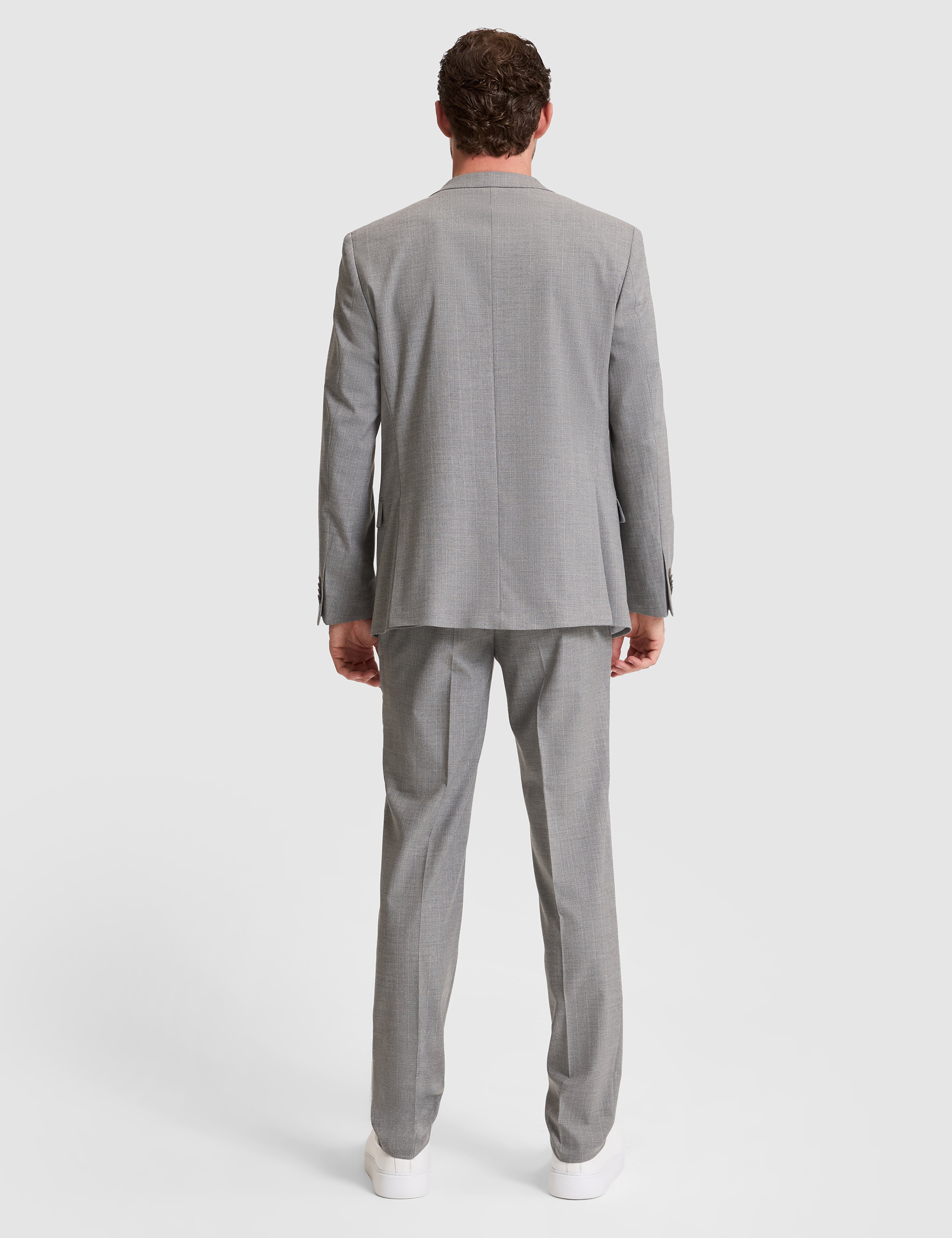 Füme Extra Slim Fit Kırlangıç Yaka Çizgili Takım Elbise