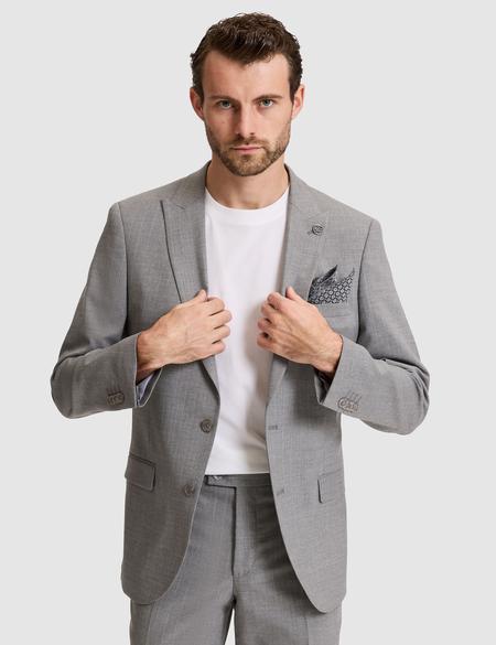 Füme Extra Slim Fit Kırlangıç Yaka Çizgili Takım Elbise - 50325234005