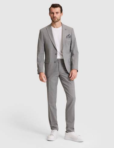 Füme Extra Slim Fit Kırlangıç Yaka Çizgili Takım Elbise