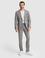 Füme Extra Slim Fit Kırlangıç Yaka Çizgili Takım Elbise