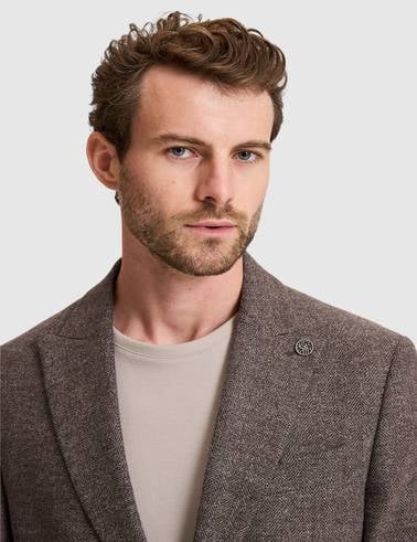 Koyu Kahverengi Slim Fit Ceket