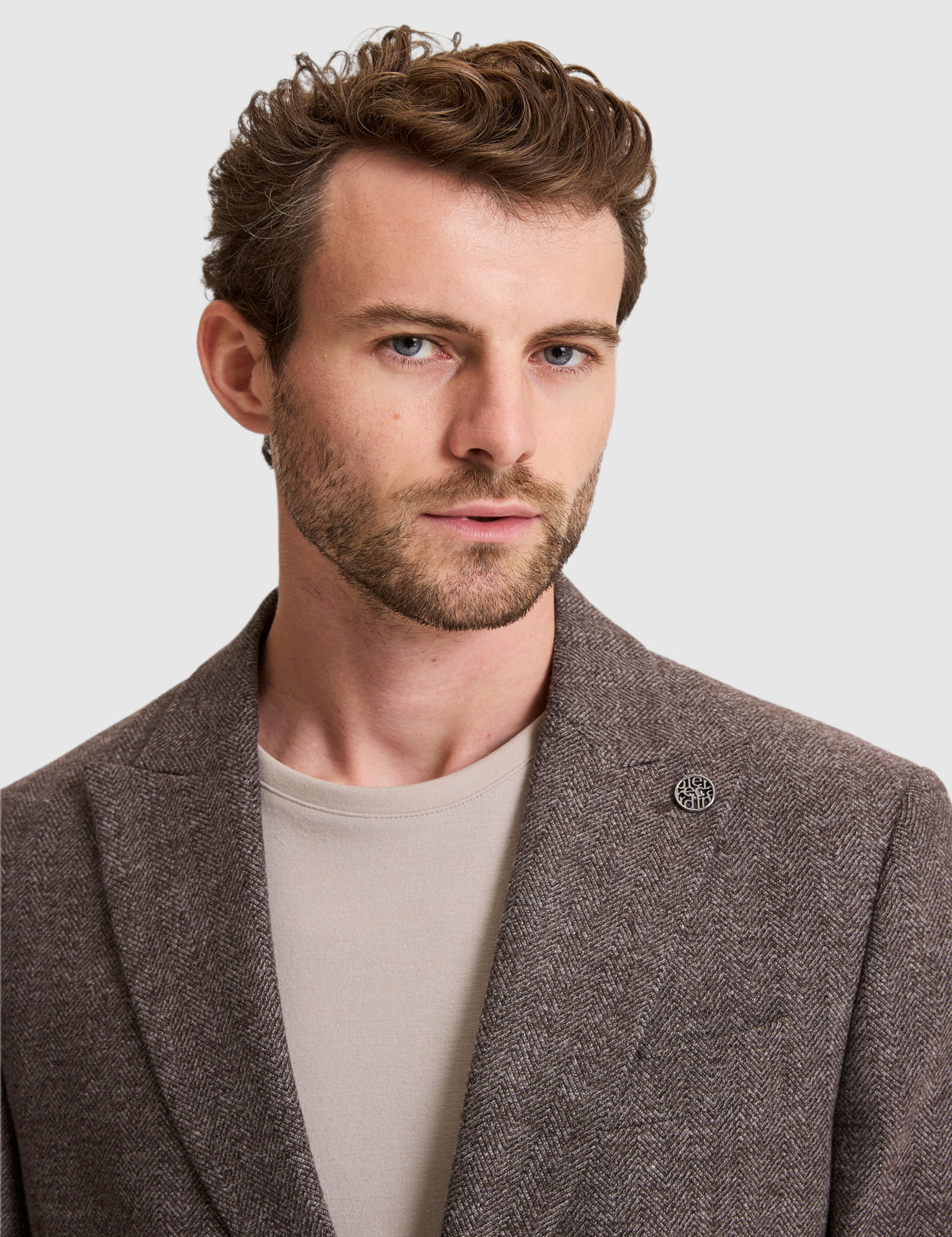 Koyu Kahverengi Slim Fit Ceket - Image 2
