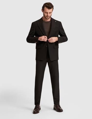 Kahverengi Slim Fit Takım Elbise