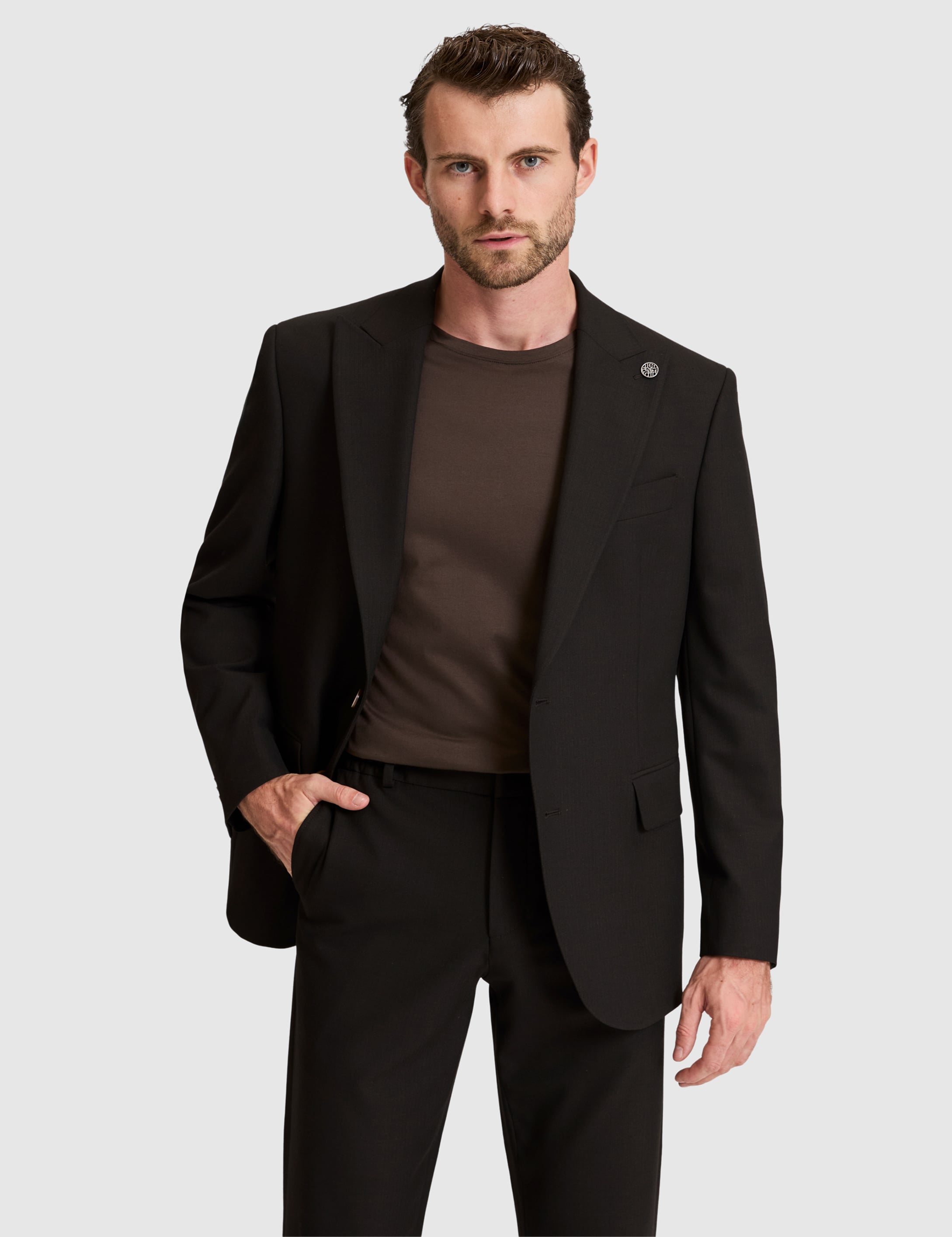 Kahverengi Slim Fit Takım Elbise