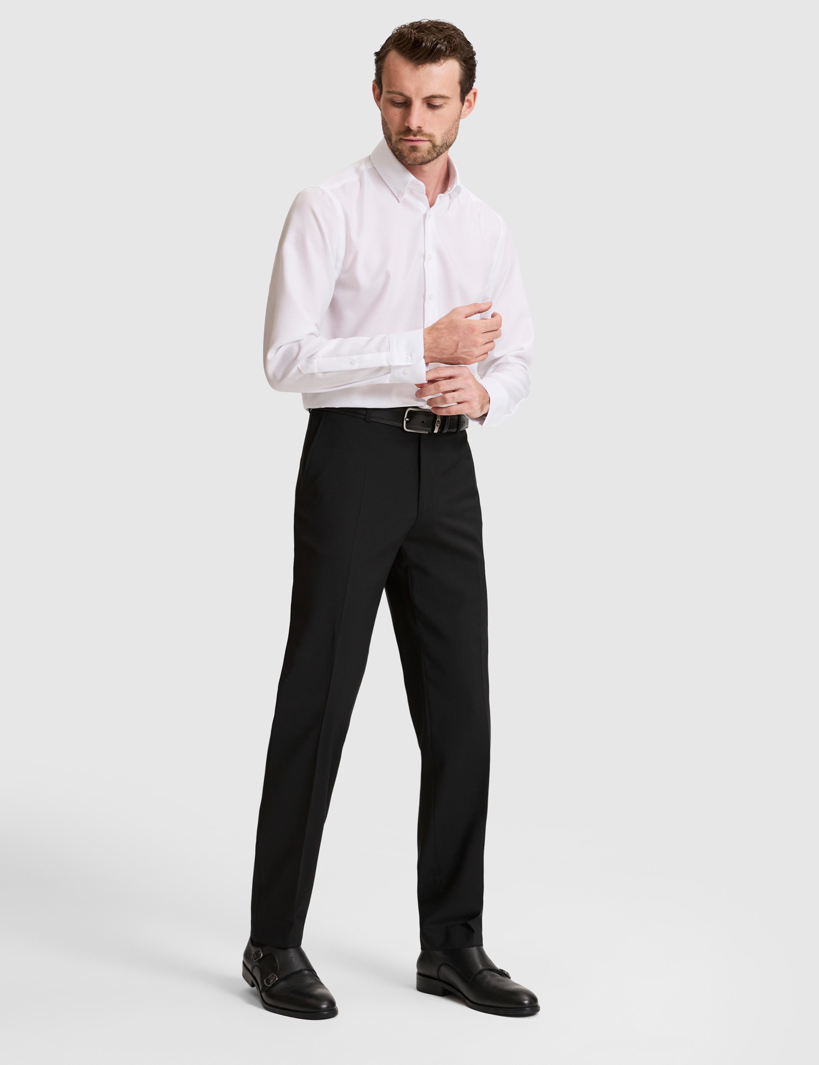 Beyaz Slim Fit Uzun Kollu Basic Gömlek