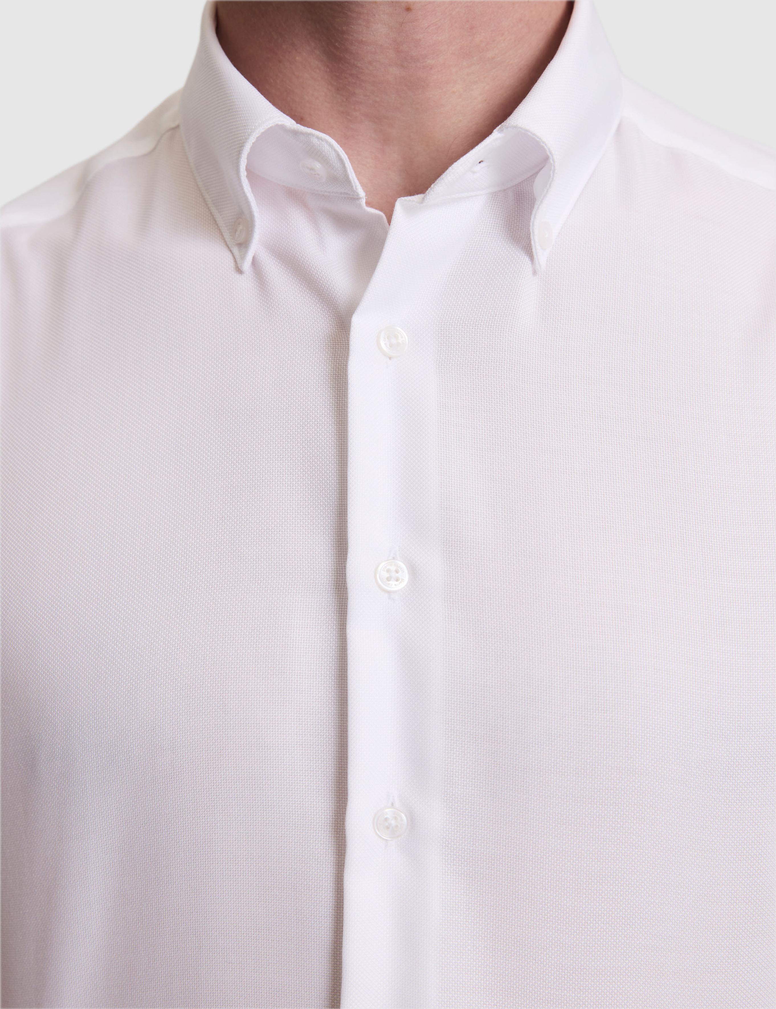 Beyaz Slim Fit Uzun Kollu Basic Gömlek