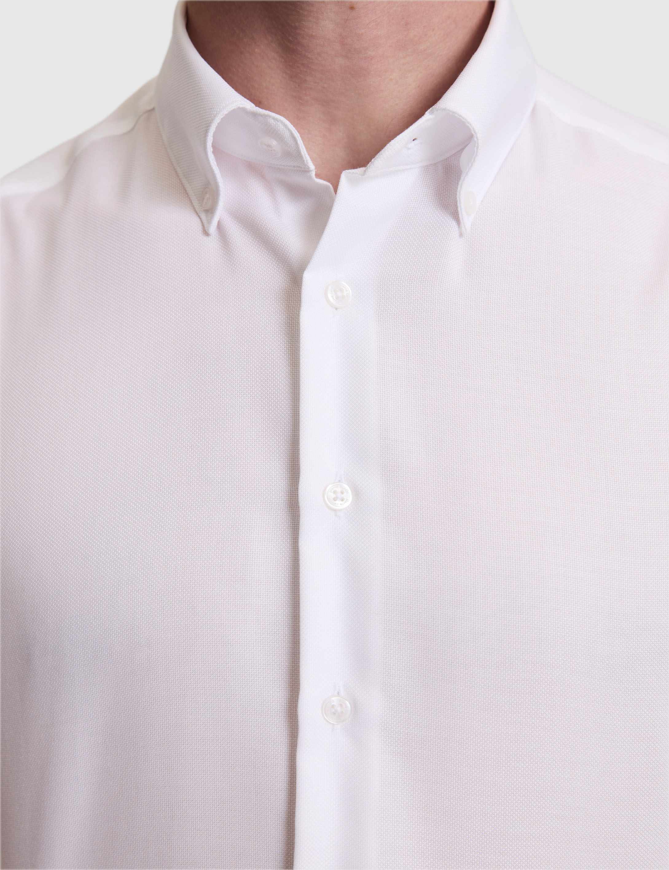 Beyaz Slim Fit Uzun Kollu Basic Gömlek