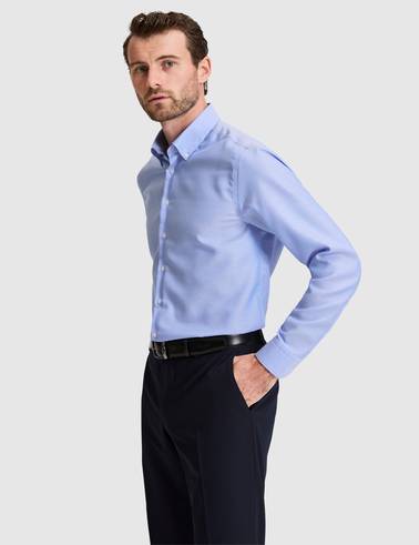 Mavi Slim Fit Uzun Kollu Basic Gömlek