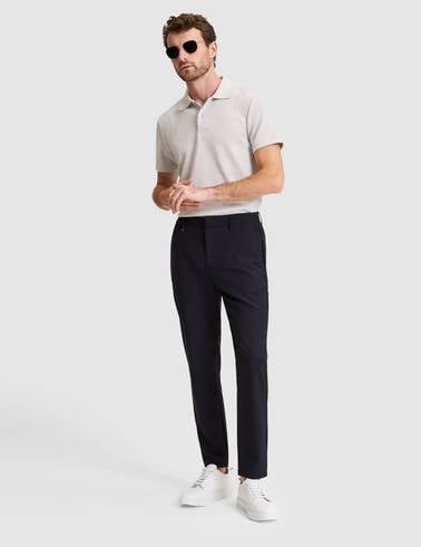 Lacivert Tappered Fit Esnek Bel Pantolon