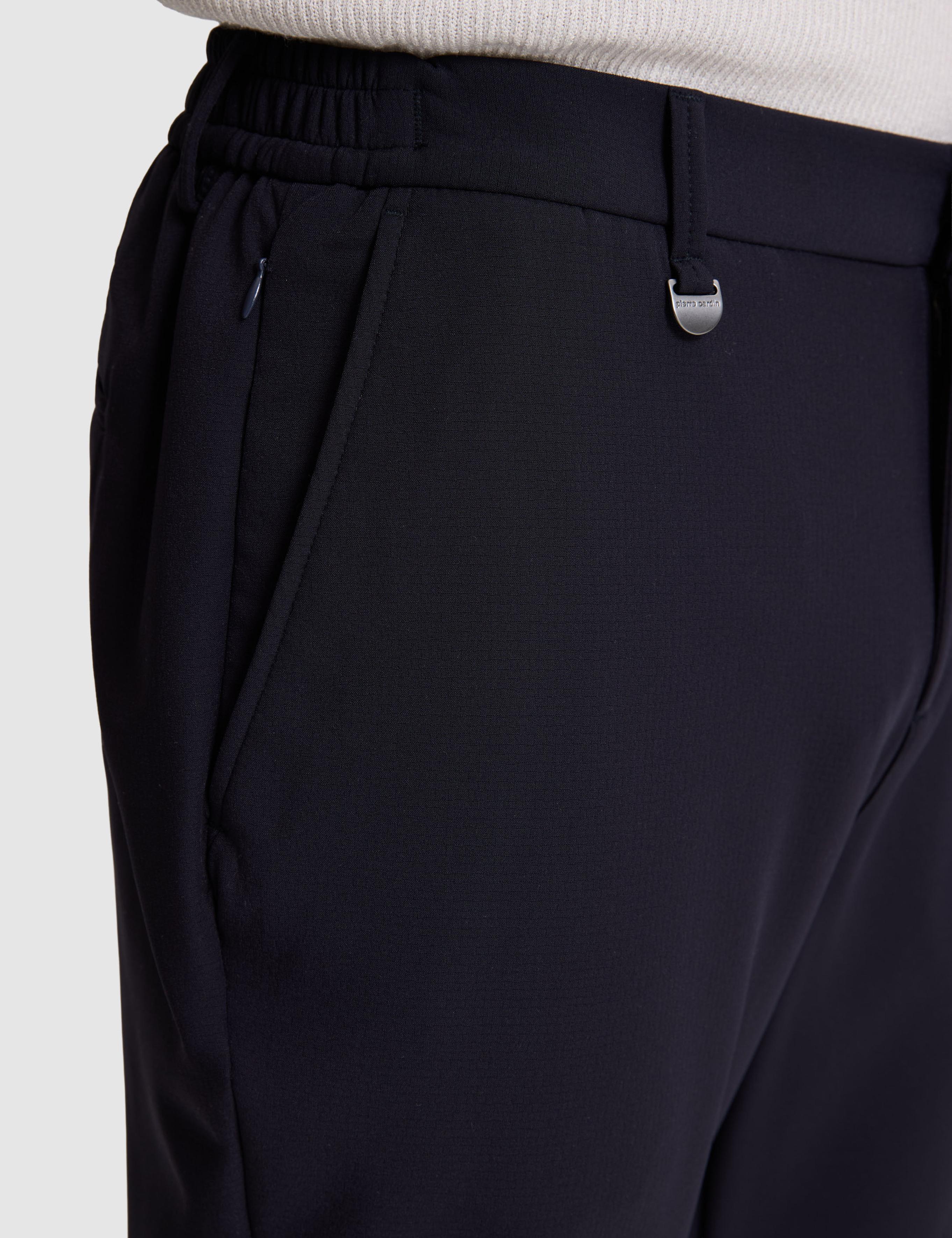 Lacivert Tappered Fit Esnek Bel Pantolon