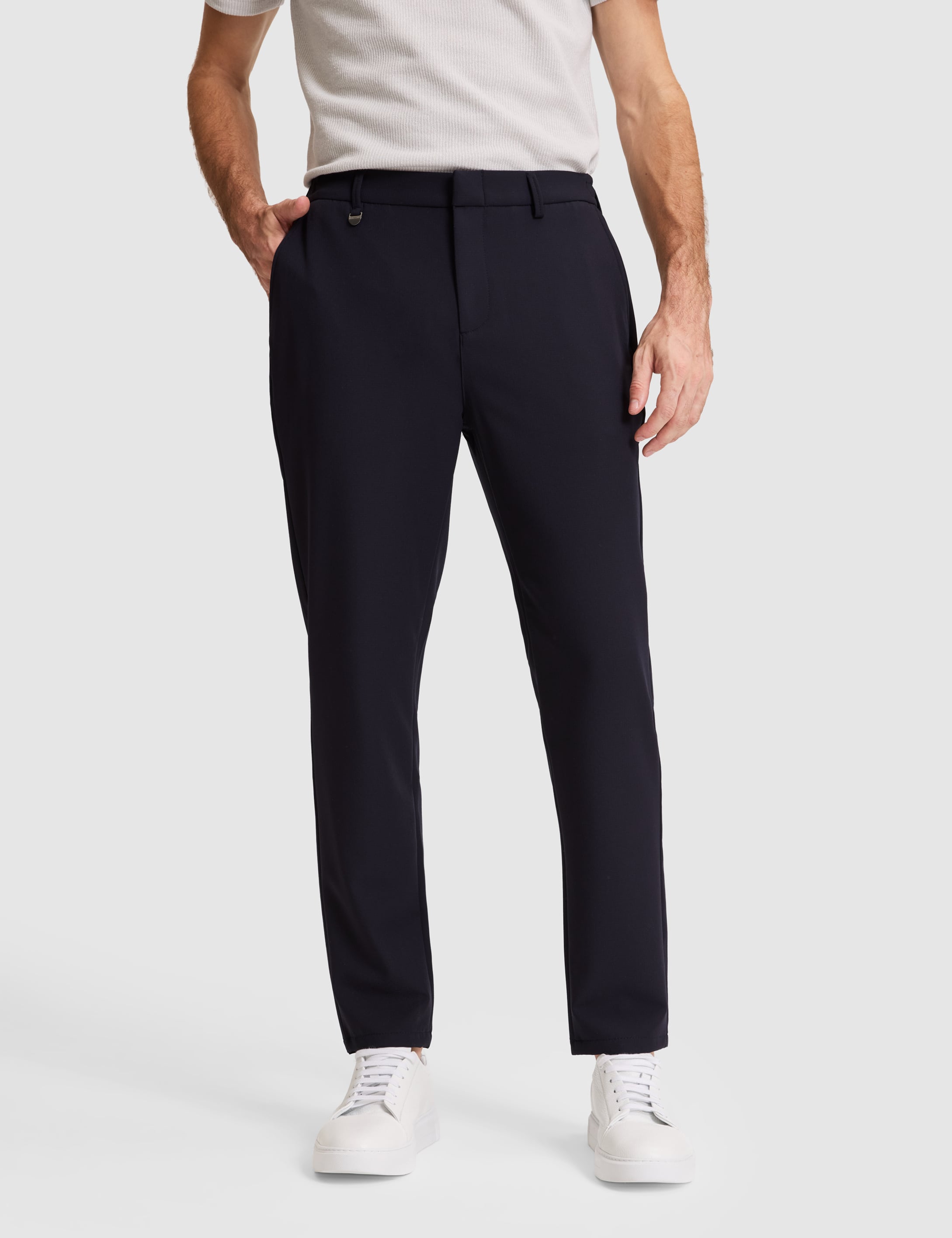 Lacivert Tappered Fit Esnek Bel Pantolon - 50333529042