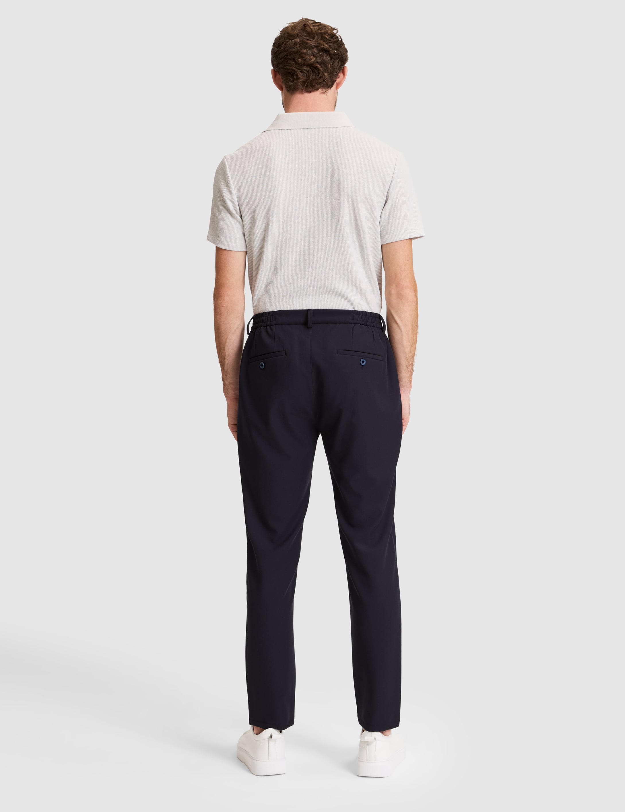 Lacivert Tappered Fit Esnek Bel Pantolon - 50333529042