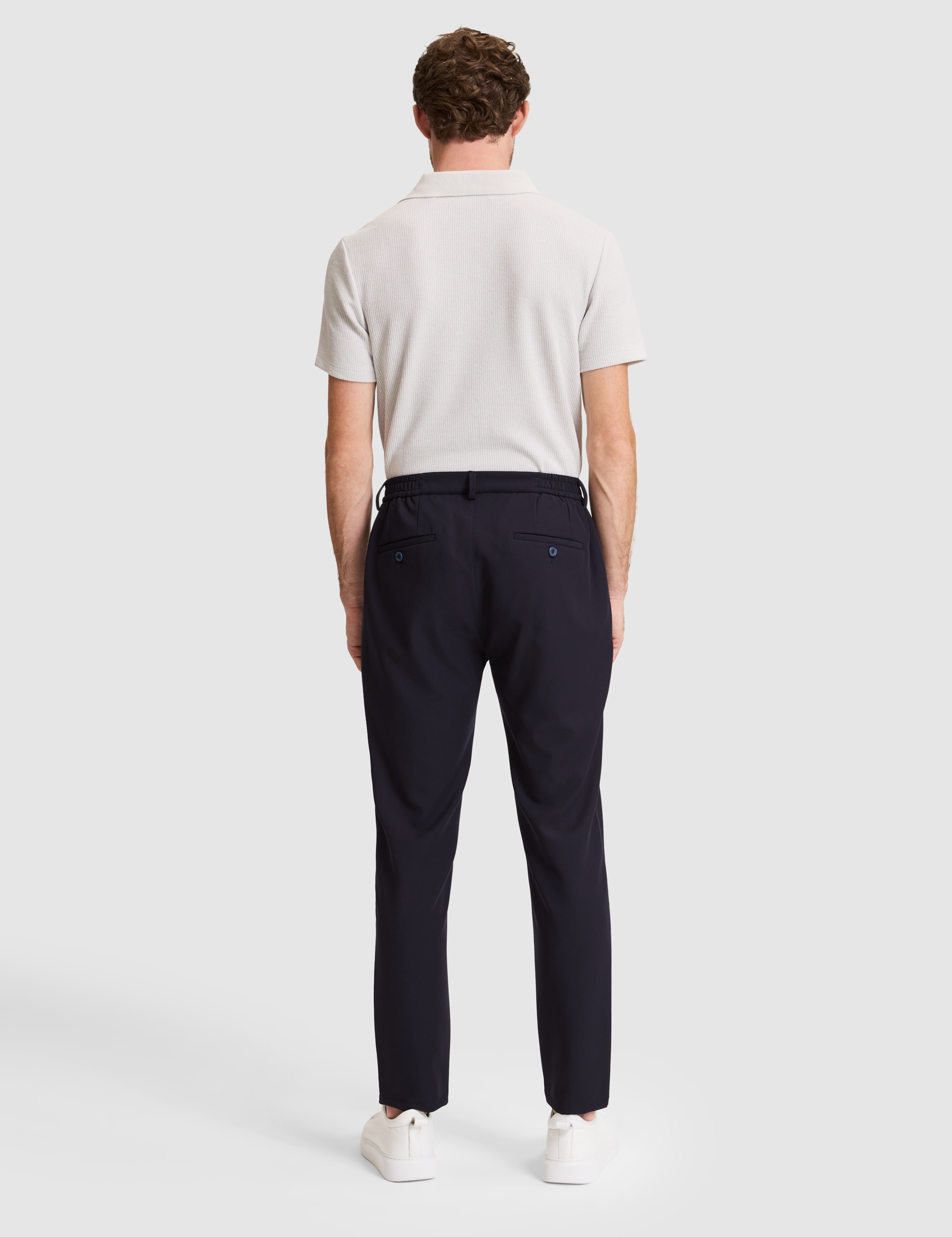 Lacivert Tappered Fit Esnek Bel Pantolon - 50333529042