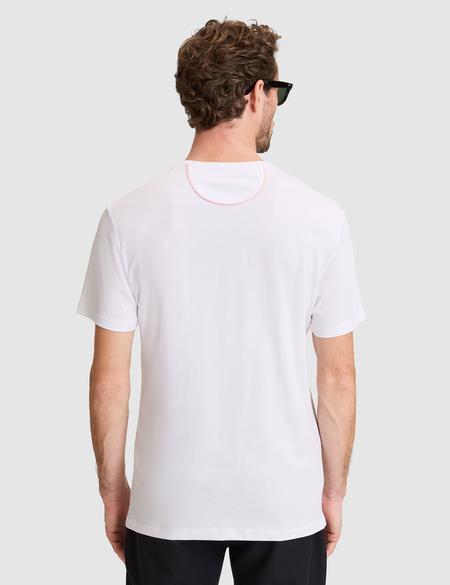 Beyaz Slim Fit %100 Pamuk Bisiklet Yaka Tişört - 50282065014