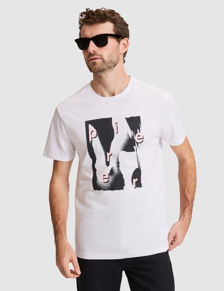 Beyaz Slim Fit %100 Pamuk Bisiklet Yaka Tişört - 50282065014
