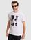 Beyaz Slim Fit %100 Pamuk Bisiklet Yaka Tişört